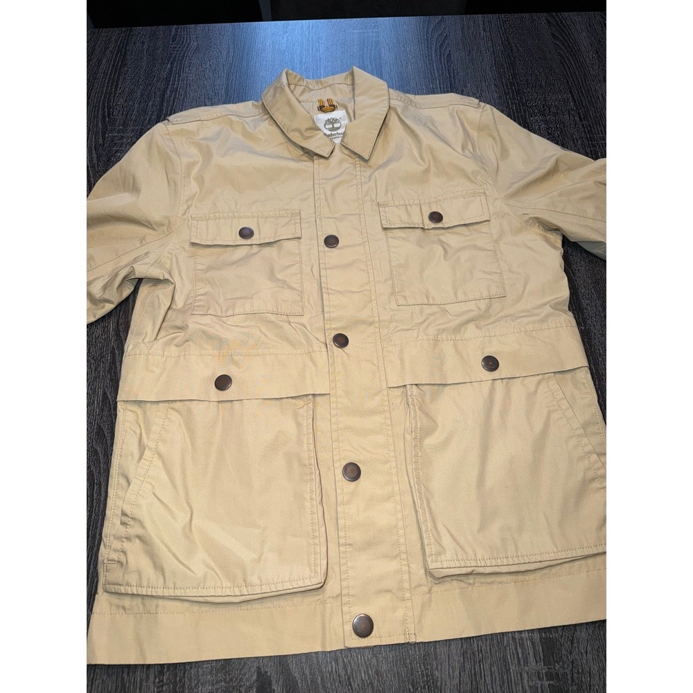 Timberland Waterproof Utility Jacket Tan Gorpcore Quiet Luxury Minimalist Size M
